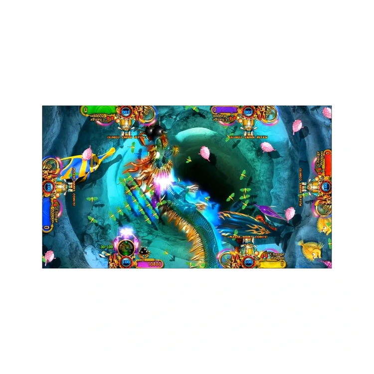 Ocean King 3 : Monster Awaken / Fish Hunting Game — Gold and blue dragon swimming through an underwater fishing game scene.