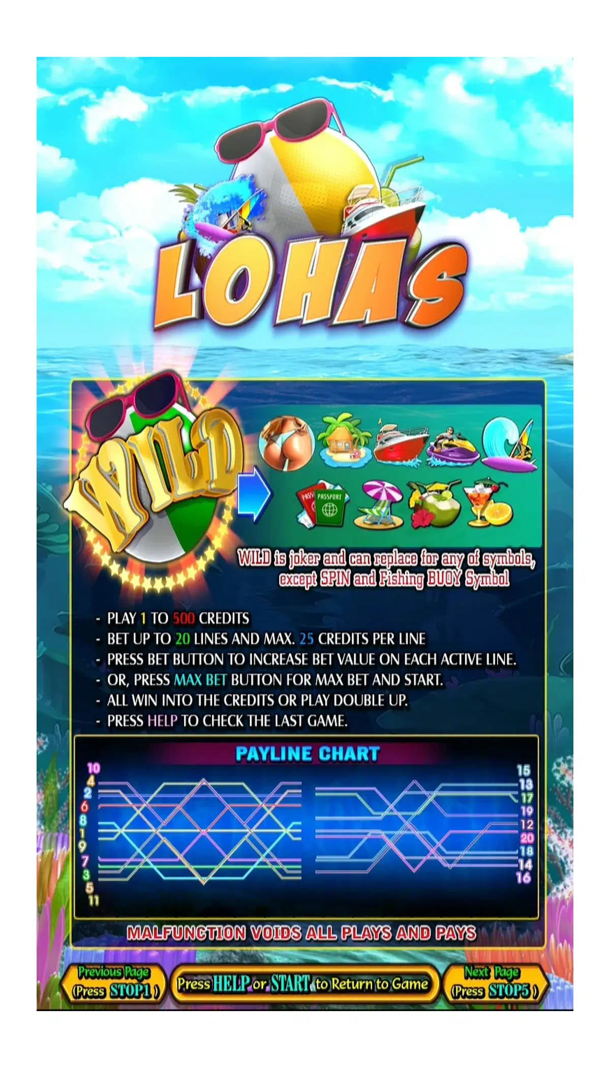 LOHAS 10/20 Line Vertical Game — game feature detail image 8.